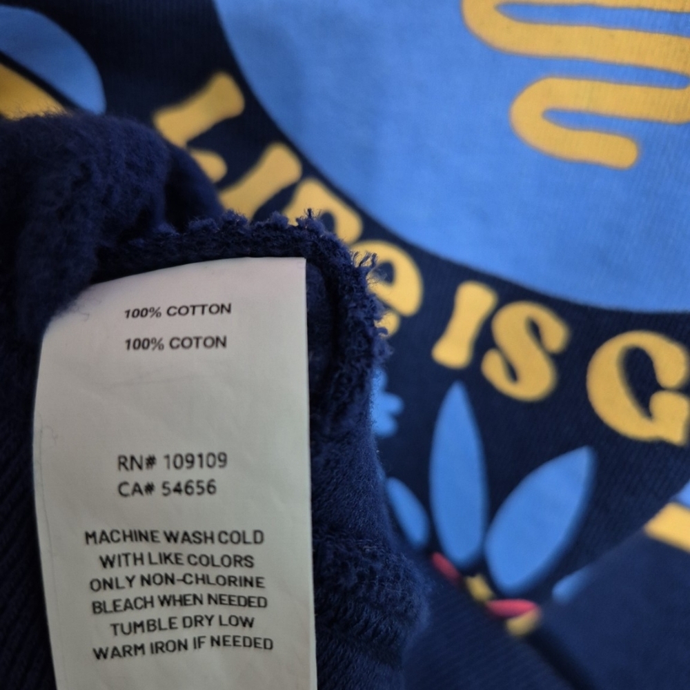 Life Is Good Navy Blue Zip Hoodie - Picture 4 of 4